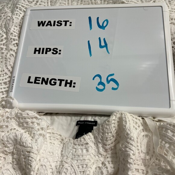 Club Monaco White Eyelet Spaghetti Strap Dress Size 6 - Picture 2 of 5